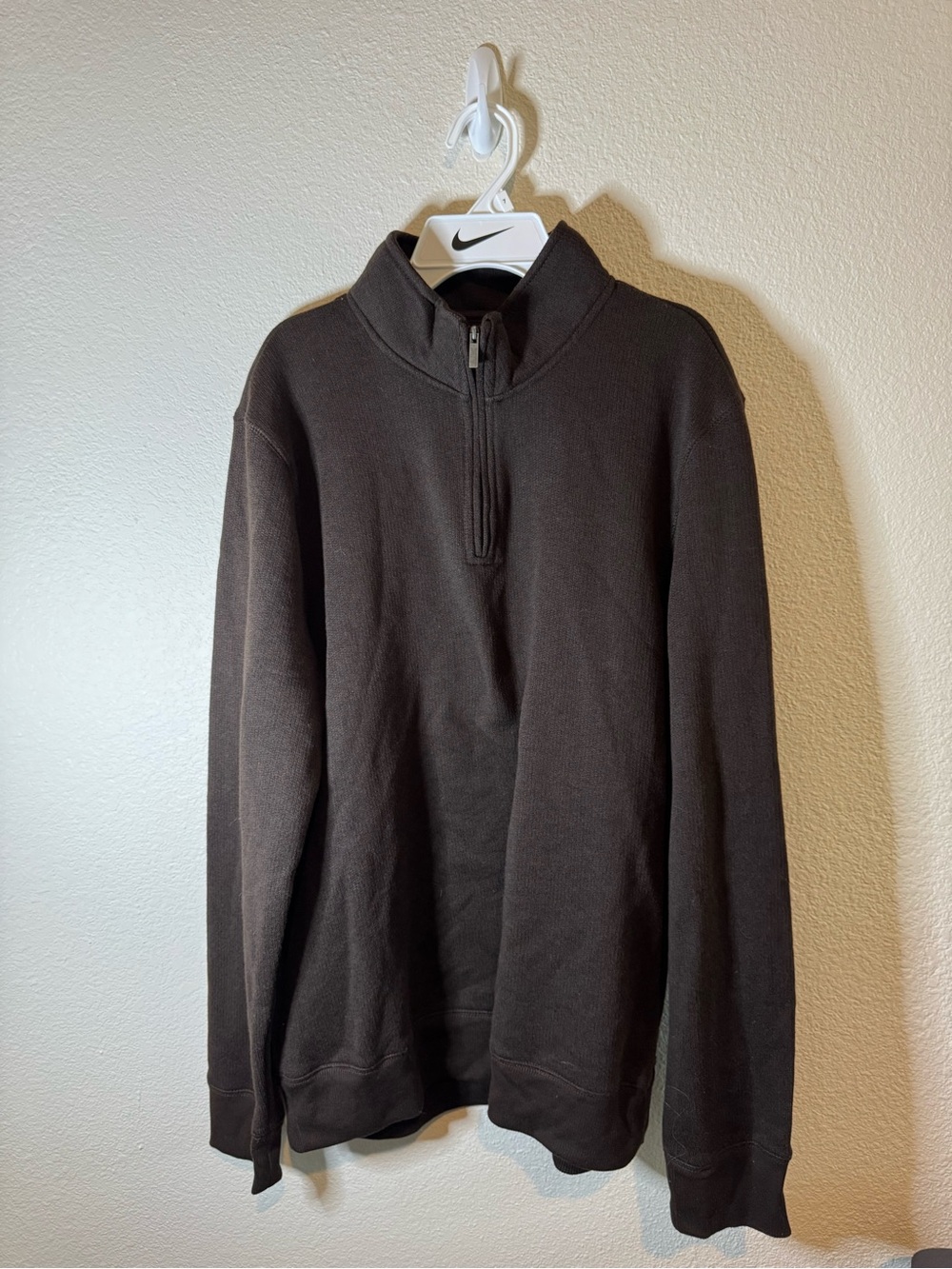 Men's Brown Half-Zip Sweater